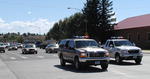 Funeral procession. Photo by Delsa Allen of the Pinedale Roundup