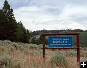 Moderate Fire Danger. Photo by Pinedale Online.