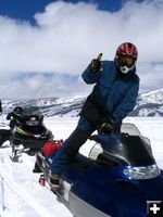 Late spring snowmobiling. Photo by Snow Explorers.