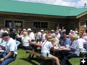 Enjoying the BBQ lunch. Photo by Pinedale Online.