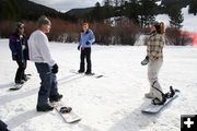 Snowboard Lessons. Photo by Pam McCulloch, Pinedale Online.