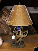 Antler Pinecone Lamp. Photo by Dawn Ballou, Pinedale Online.