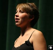 Kathryn Konicek sings. Photo by Pam McCulloch, Pinedale Online.