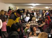 Long Food Line. Photo by Dawn Ballou, Pinedale Online.