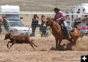 Calf Roping. Photo by Clint Gilchrist, Pinedale Online.