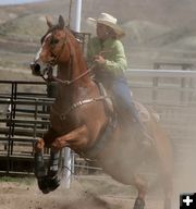 Jody Fear Barrels. Photo by Dawn Ballou, Pinedale Online.