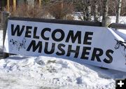 Welcome Mushers. Photo by Pinedale Online.
