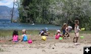 Kids on the Beach. Photo by Pam McCulloch, Pinedale Online.