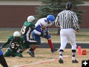 Lovell 7 - Pinedale 0. Photo by Clint Gilchrist, Pinedale Online.