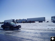 Stopped Trucks. Photo by Wyoming Department of Transportation.
