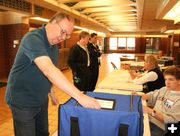 Casting his vote. Photo by Dawn Ballou, Pinedale Online.