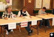 Election Judges. Photo by Dawn Ballou, Pinedale Online.