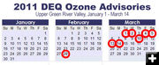 2011 Ozone Calendar. Photo by Pinedale Online.