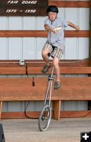 David Rule Unicycle. Photo by Dawn Ballou, Pinedale Online.