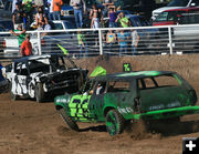 Tilted tire. Photo by Dawn Ballou, Pinedale Online.