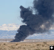 Black smoke. Photo by Jennifer Frazier, Wyoming Department of Environmental Quality.