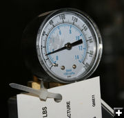 Pressure Gauge. Photo by Dawn Ballou, Pinedale Online.