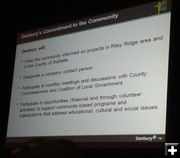Denbury commitments. Photo by Dawn Ballou, Pinedale Online.