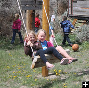 Swinging. Photo by Clint Gilchrist, Pinedale Online.