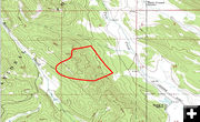 Packer Creek fire map. Photo by Bridger-Teton National Forest.