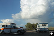 Move the ambulances. Photo by Dawn Ballou, Pinedale Online.