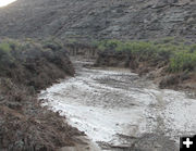 Mud channel close-up. Photo by Dawn Ballou, Pinedale Online.