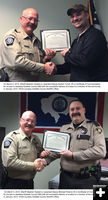 Officers commended. Photo by Sublette County Sheriff's Office.