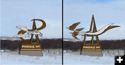 Pinedale Gateway signs. Photo by Pinedale Fine Arts Council.