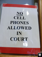 No cell phones. Photo by Dawn Ballou, Pinedale Online.