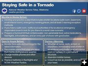 Staying Safe in a Tornado. Photo by National Weather Service.