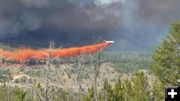 Lava Mtn Fire Tanker Drop. Photo by Shoshone National Forest.