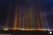 Pinedale Light Pillars. Photo by Dave Bell.