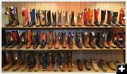 Boot Line Up at the Cowboy Shop. Photo by Terry Allen.