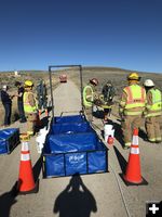 Simulated Hazardous Materials response. Photo by Sublette County Unified Fire.