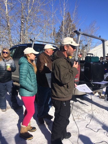 Jason announcing prizes. Photo by Mindi Crabb.