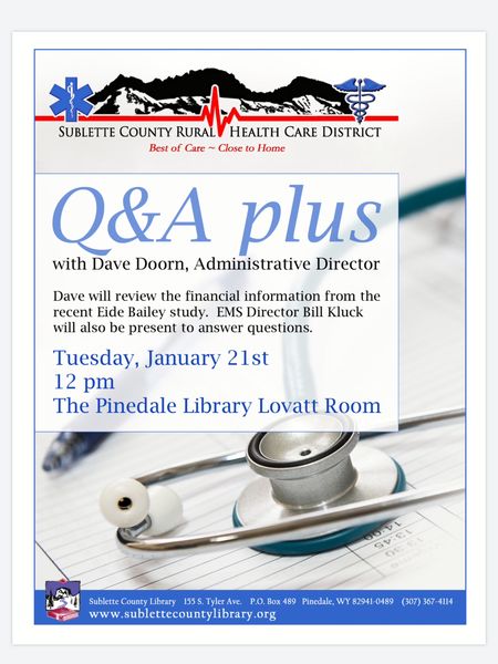 Q&A Plus. Photo by Sublette County Rural Health Care District.