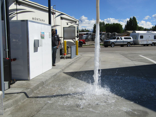 Water fill. Photo by Dawn Ballou, Pinedale Online.