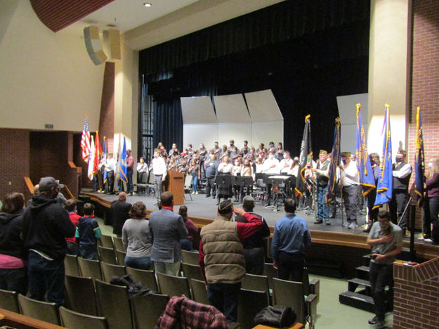 Posting the Colors. Photo by Dawn Ballou, Pinedale Online.