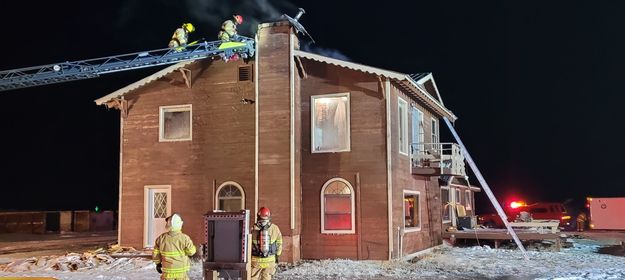 Chimney fire. Photo by Sublette County Unified Fire.