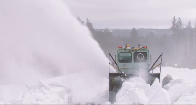 Plowing the park. Photo by Yellowstone National Park.