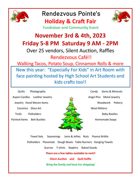 Holiday Craft Fair Nov. 3 & 4. Photo by Rendezvous Pointe.