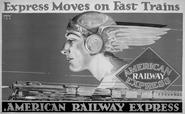 American Railway Express Poster. Photo by Pinedale Online.