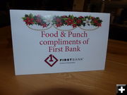 Thank you sponsor First Bank. Photo by .