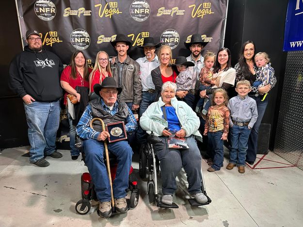 Tanner and family at NFR. Photo by National Finals Rodeo.