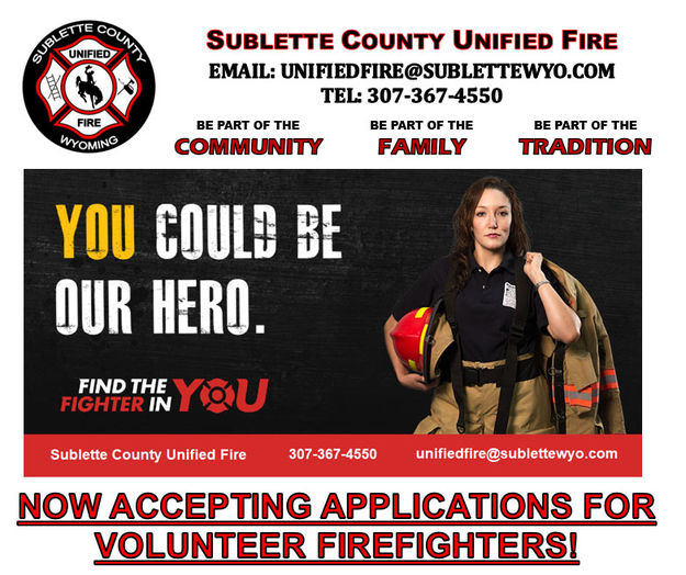 Seeking volunteer firefighters. Photo by Sublette County Unified Fire.