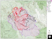 Pack Trail Fire area map Oct 31 2024. Photo by Teton Interagency Fire.