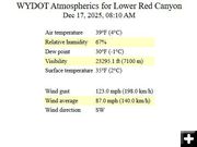 Dec 17 2025 high winds. Photo by WYDOT.