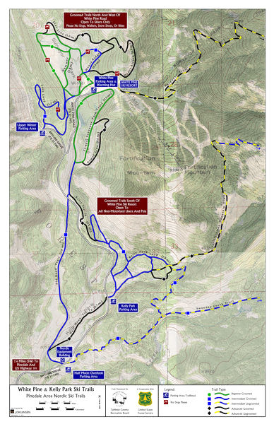 Nordic Ski Trail map. Photo by Sublette County Recreation Board.