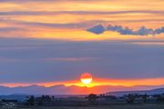 Intense Red Smoke Sun. Photo by Dave Bell.