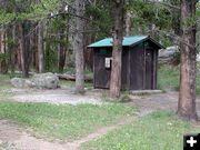 Primitive campground restroom
